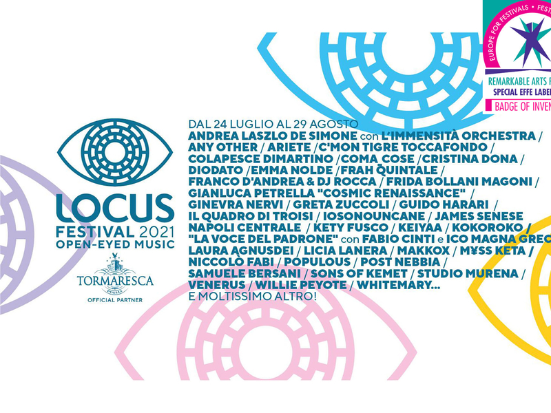 Locus Festival badge invention logo
